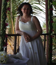 Cool tropical wedding dress